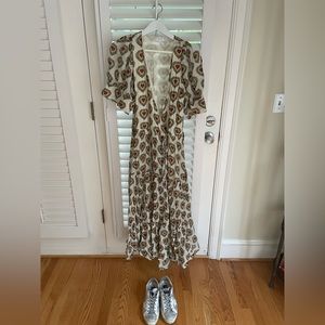 Long wrap dress by Rhode